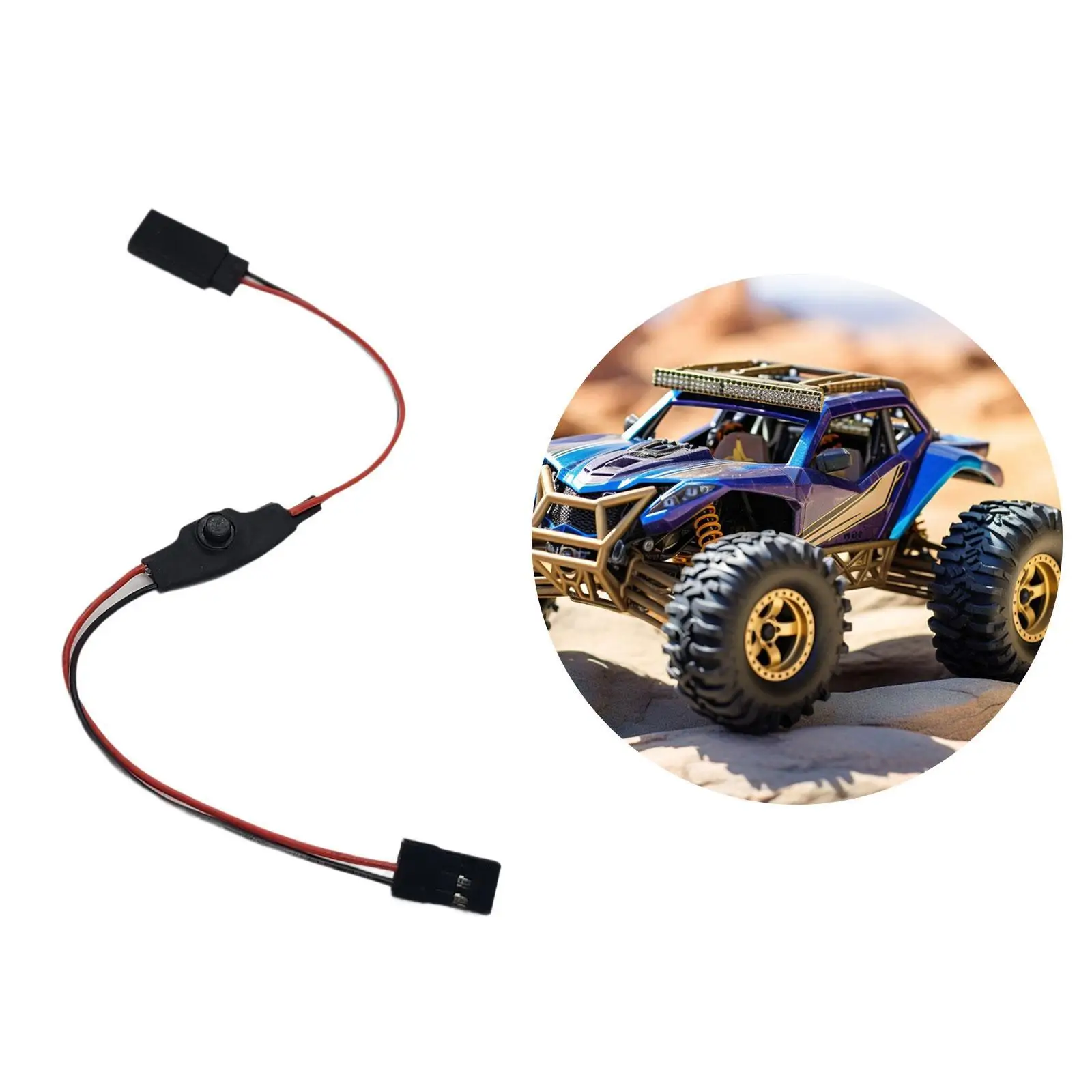 JR Styles on Off Switch Channel Extension Cord for Hobby Plus RC Car Climbing Model Vehicle
