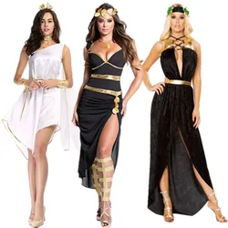 Sexy Egyptian Cleopatra Costumes Ladies Roman Toga Robe Greek Princess Medieval Outfits Goddess Athena Cosplay Fancy Dress