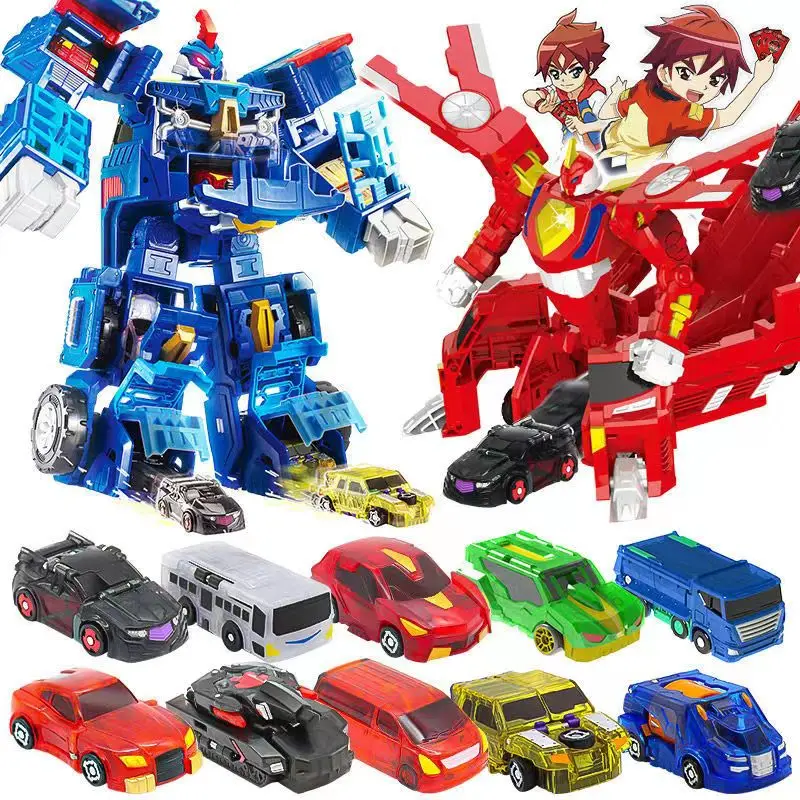 2022 New Turning Mecard Mega Dragon Teryx Transformation Truck Robot Cartoon Anime Car Model Toy Battle Arena Vehicle + 3 card