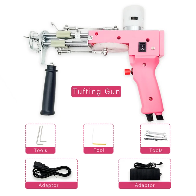 MFLY Vlechtmachines 2-in-1 Tufting Gun Kits Gesneden Stapel Tufting Handheld Breien Tapijt Pistool met Tufting Machine Tools