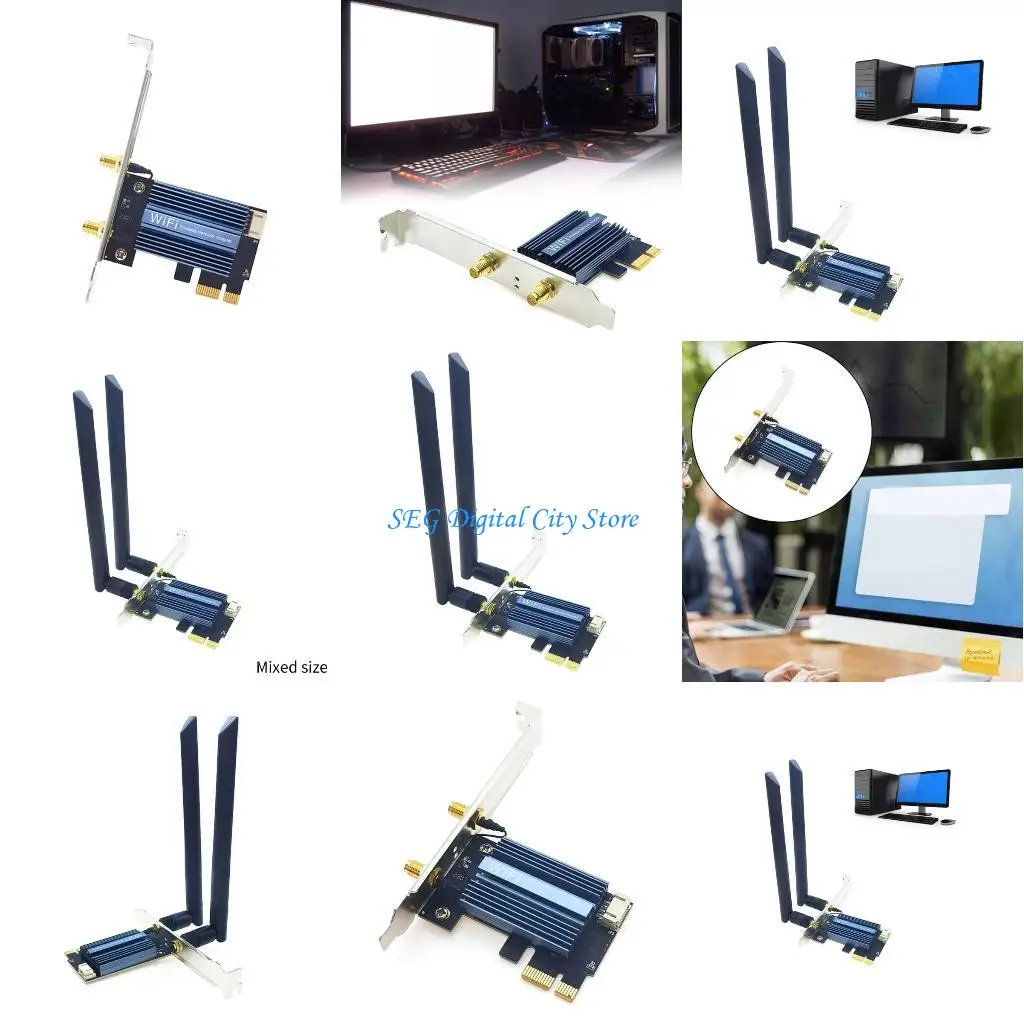 

U75B AX210 5374M WiFi6E BT5.3 Беспроводная сетевая карта Трехдиапазонная карта PCIE 2,4G/5G6G