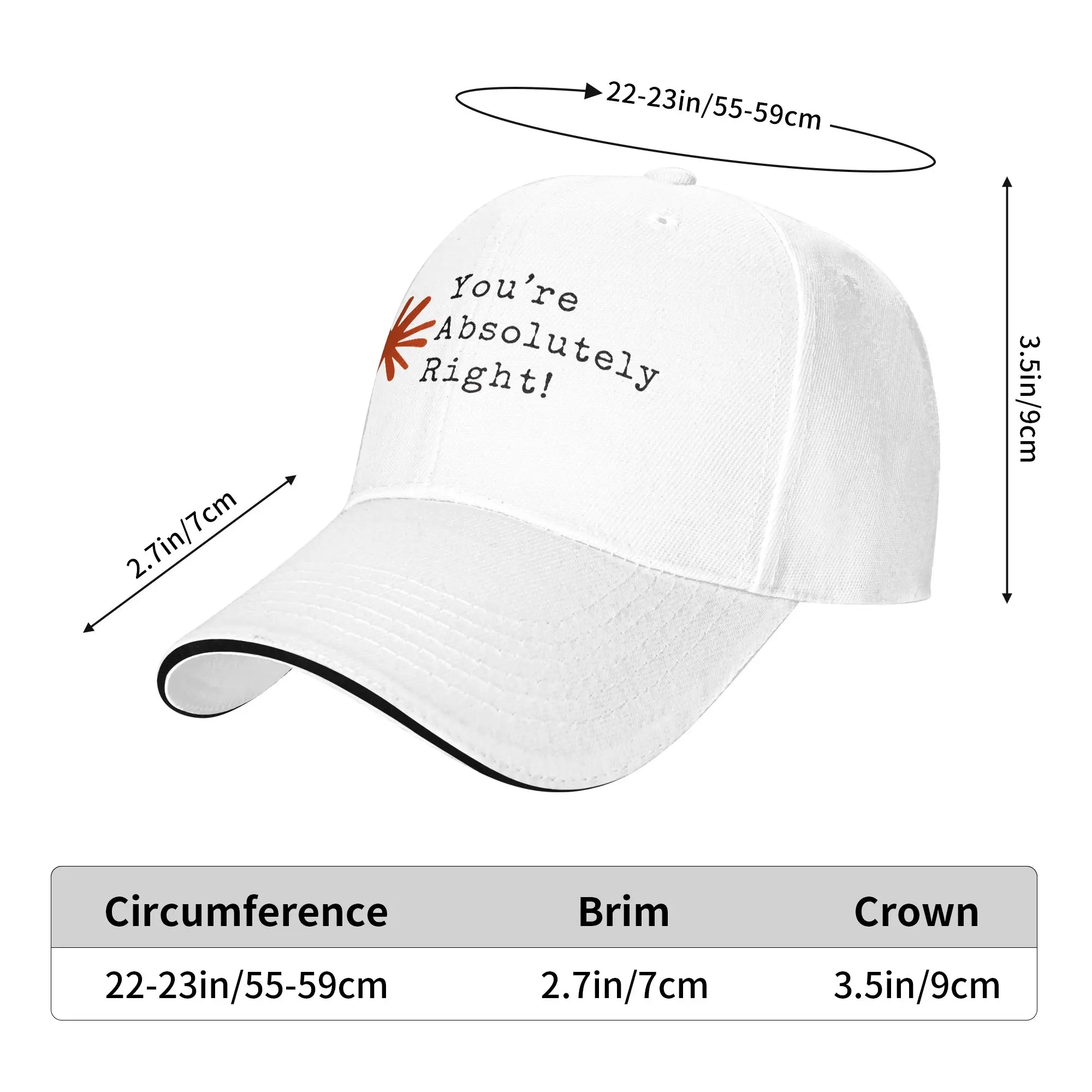 Claude You're Absolutely Right Baseball Cap  Women Men Custom Logo Hip Hop Hats Summer y2k Outdoor Sport Sun Visor Baseball Caps