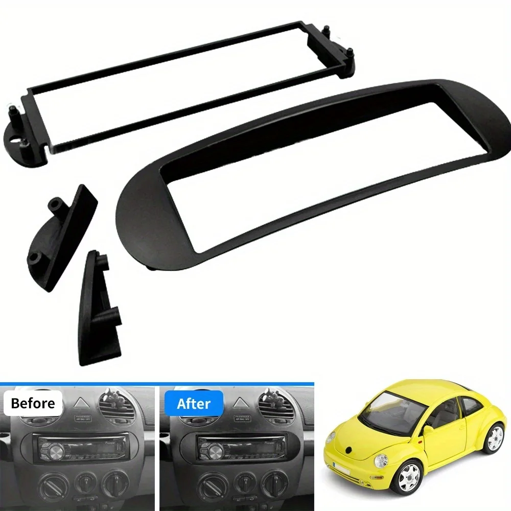 

Car Radio Frame For Volkswagen Beetle 1997-2010 Single Din Fascia Dash Mounting Kit - Black Plastic Radio CD Stereo Panel Trim