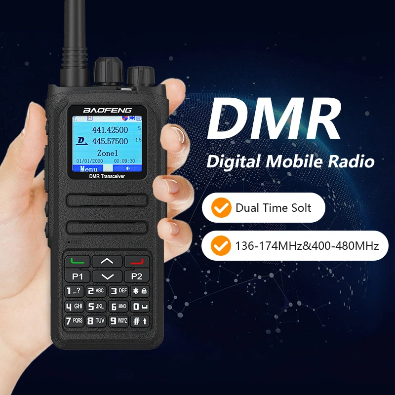 Baofeng DM-1701A DMR Walkie Talkie Open GD77 Dual Mode Analog and Digital Radio 5W Longe Range Dual Time Slot Tier 1+2 UHF VHF view 3