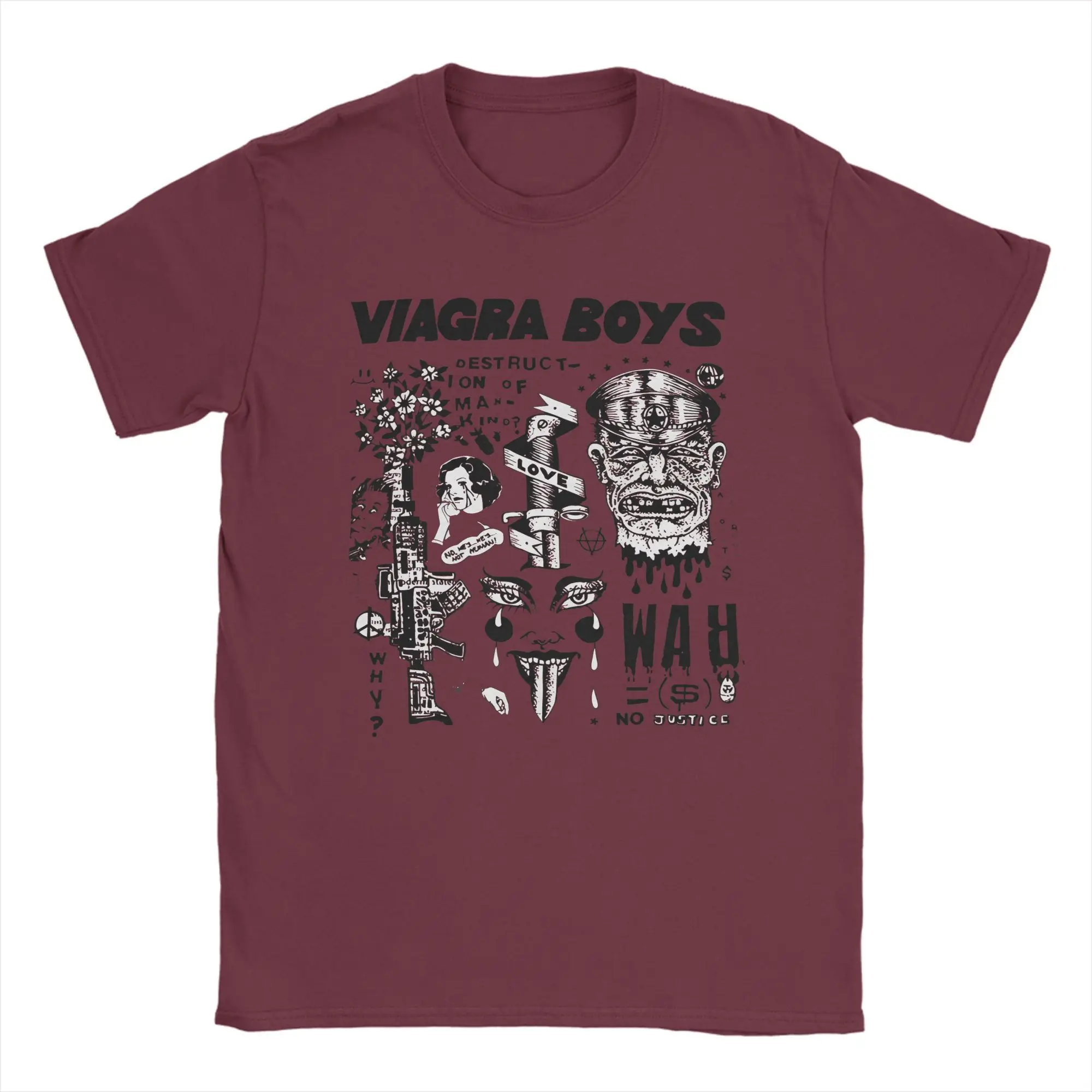 Viagra Boys T Shirt Summer Vintage T-Shirts 100 Cotton Popular 