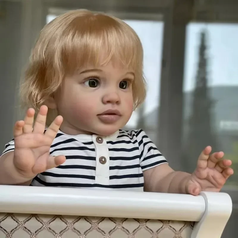 66CM Pippa  Huge Baby Reborn Toddler Doll Lifelike 3D Painted Skin with Visible Veins Handmade Doll