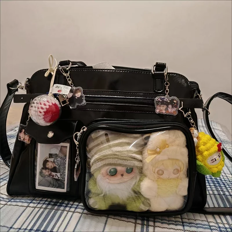 Concert Ita Bag With Hidden Compartment Fashion Simple Large Capacity Shoulder Bag Preppy Style Doll Display Tote Bags