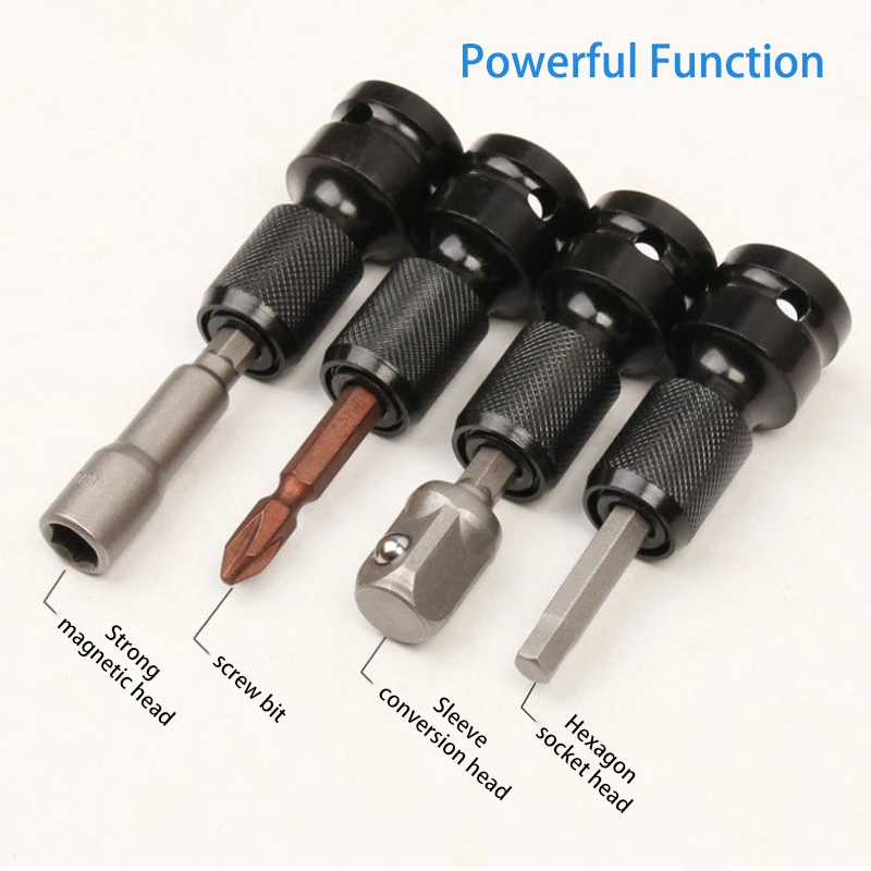 1/2 Polegada quadrado para 1/4 Polegada hex catraca soquete chave de impacto conjunto adaptador spanner drive conversor ferramentas de liberação