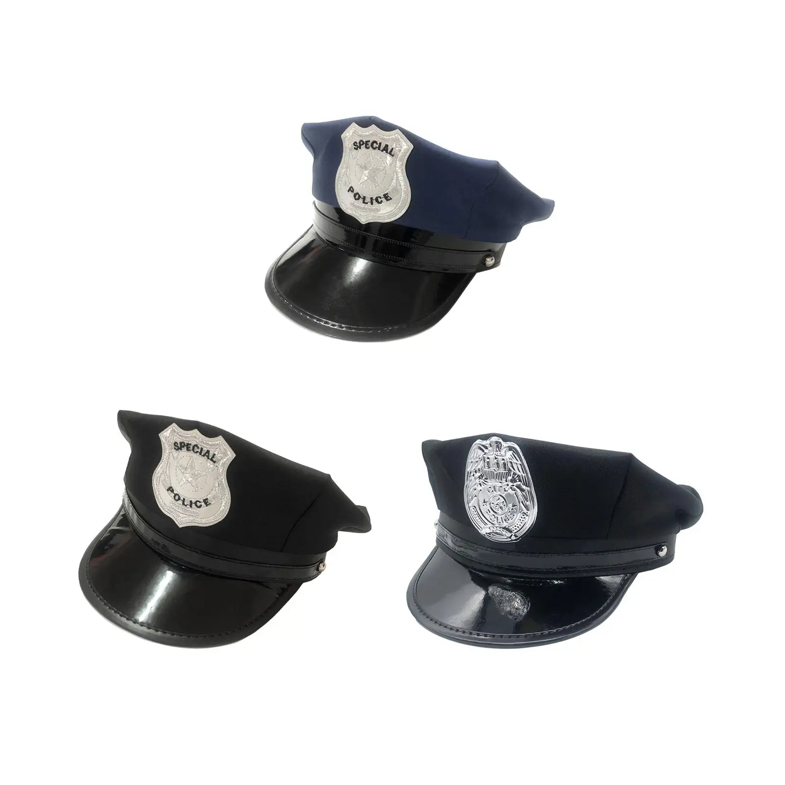 Polyester Children Police Hat Novelty Party Hat Halloween Stage Performance Photo Prop Cosplay Party Photographic Accessories