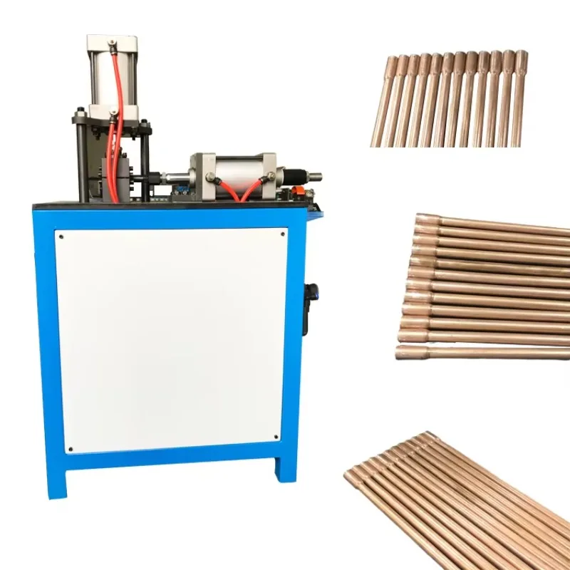 Metal pipe end forming machine for pipe fittings