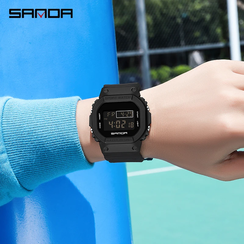 2022 Fashion Sanda Top Brand Professional Sports Watch Men Women Waterproof Military Watches Shock Mens Led Digital Electronic