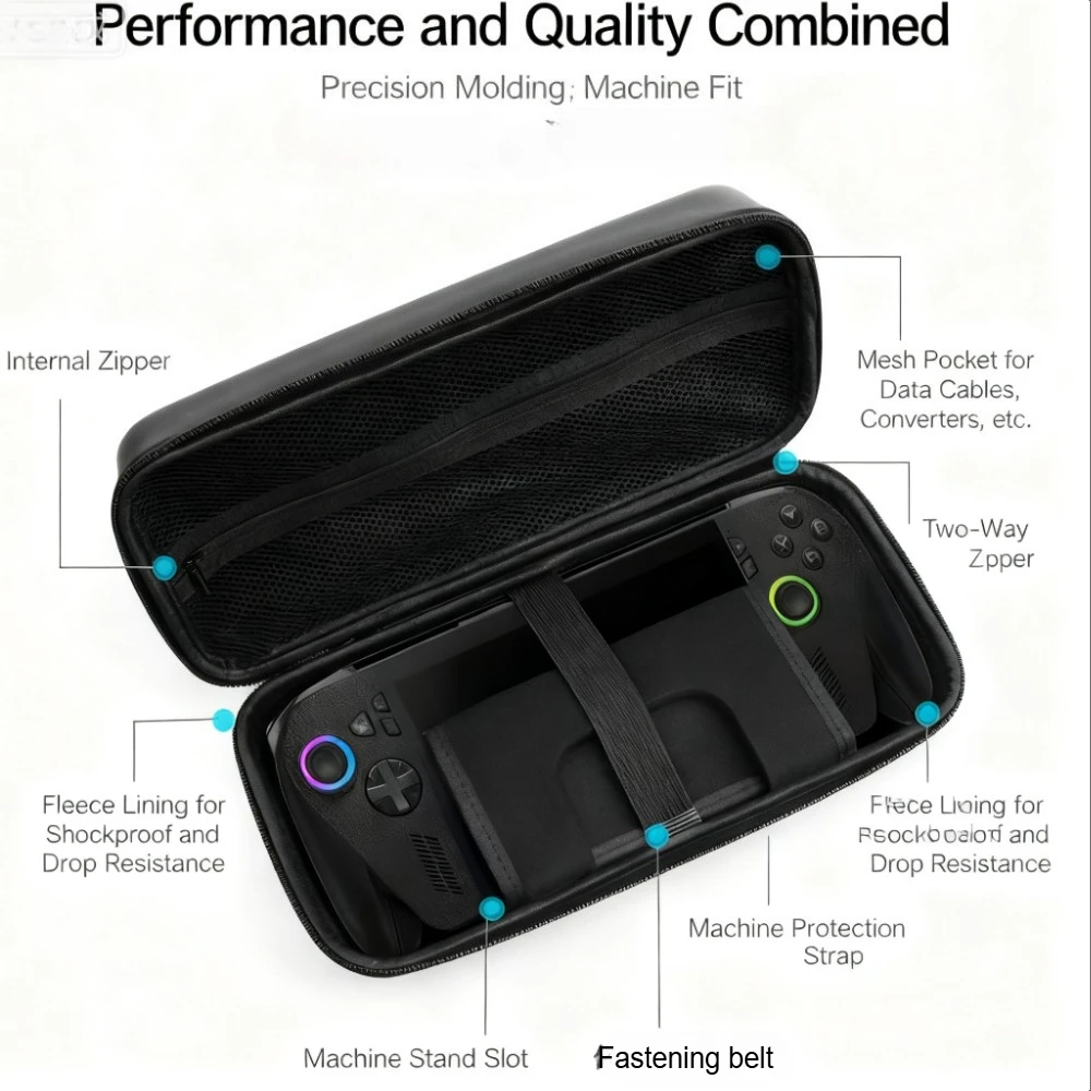 حقيبة تخزين محمولة لـ ROG Xbox Ally X وROG Xbox Ally حافظة صلبة محمولة مضادة للسقوط ومقاومة للماء حقيبة سفر