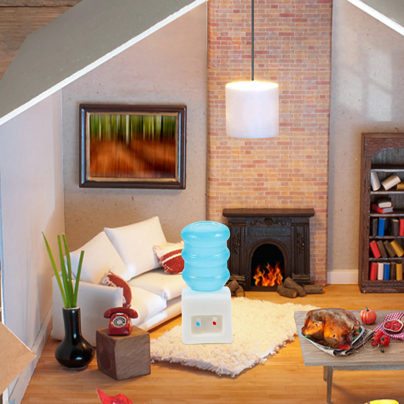 

Мини-диспенсер для воды (4 шт.) с очаровательным мультяшным дизайном, реалистичная имитация, для декора стола, миниатюрный диспенсер для воды