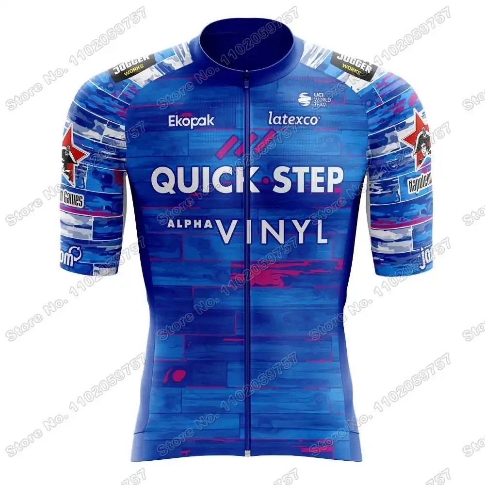 2022 Fashion Team Quick Step Cycling Jersey Set ALPHA-VINYL Cycling Clothing Julian Alaphilippe Road Bike Shirt Suit MTB Maillot