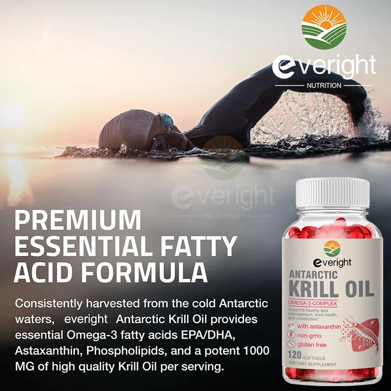 クリルオイル – アスタキサンチン配合のリン脂質オメガ3複合 - Krill Oil Supplement のレビューと価格