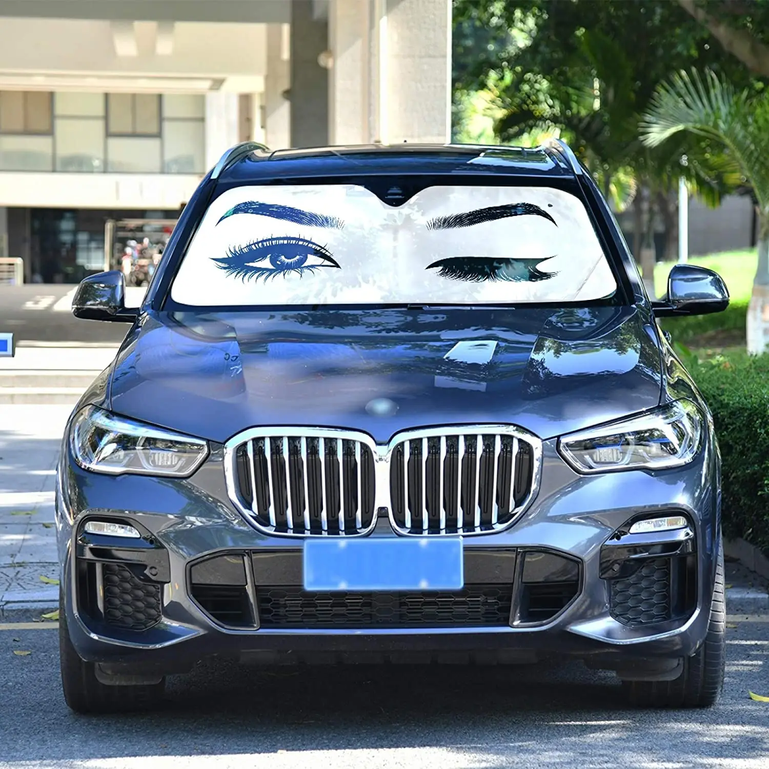 Sexy Blinking Women Girl Eyes Car Windshield Sunshades Eyebrows Eyelashes Sun Sunshade Blocks UV Rays Protector Keep Your Vehicl