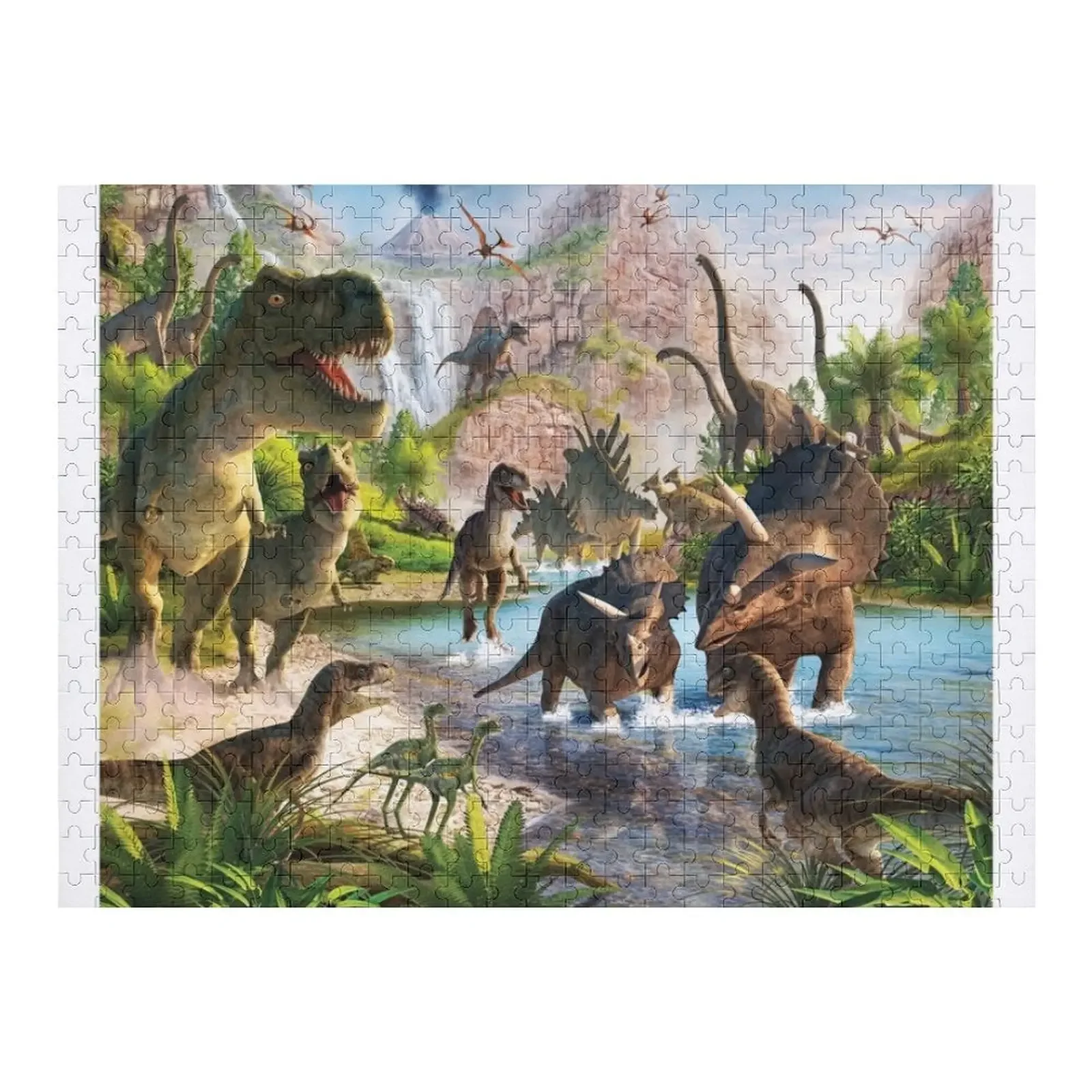 

Jurassic Dinosaurs Jigsaw Puzzle Personalized Baby Object Scale Motors Customizable Child Gift Puzzle