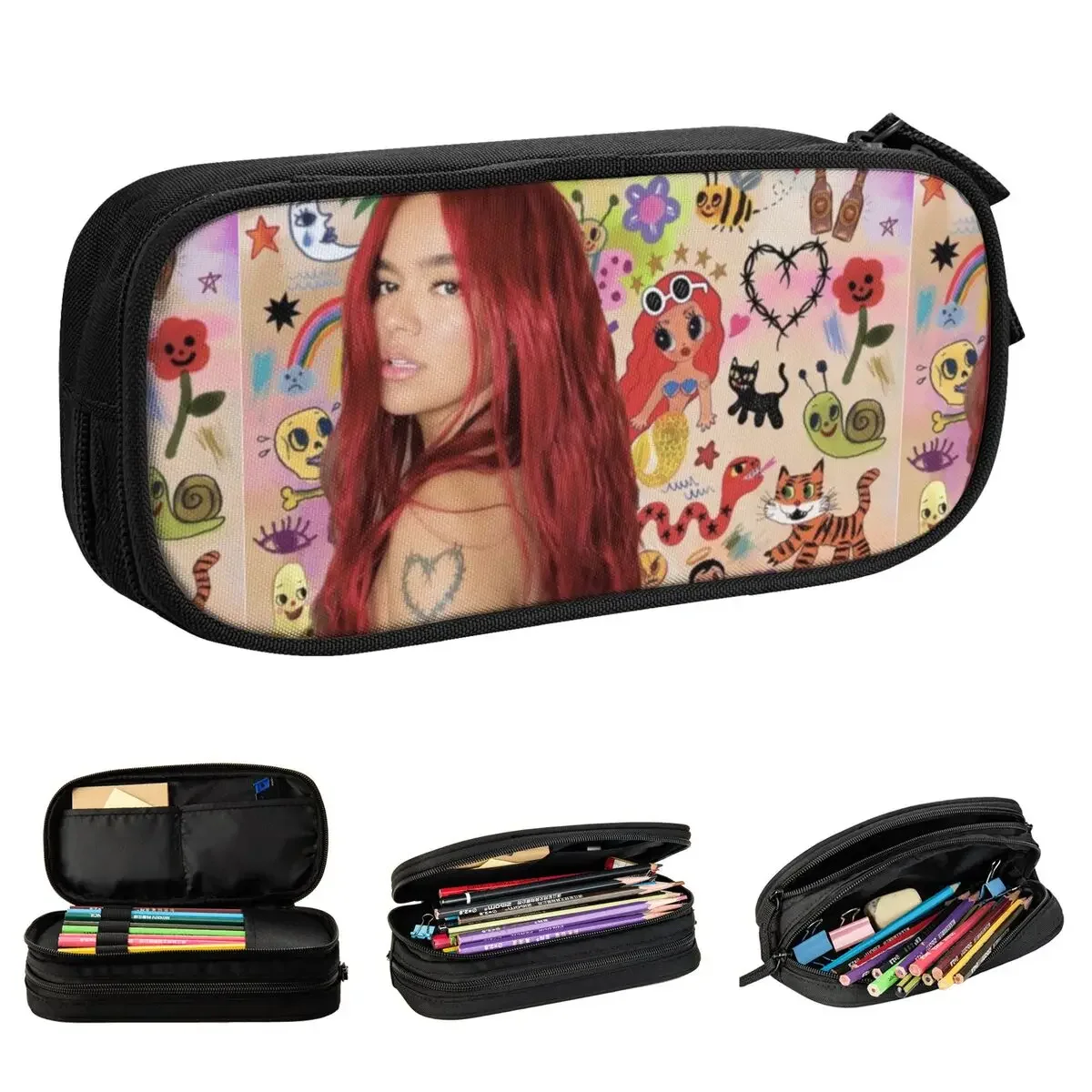 

Karol G Manana Sera Bonito пенал милая музыкальная ручка сумка для девочек и мальчиков большая емкость школьные принадлежности пеналы на молнии