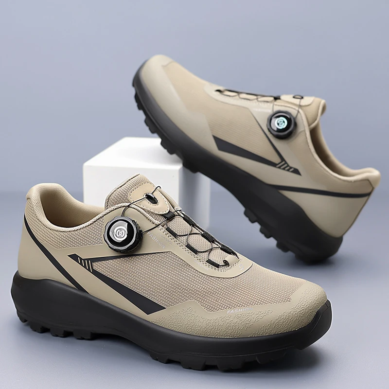 끈 없는 남성 신발 여름 통기성 얇은 메쉬 2025 신상 캐주얼 스포츠 신발 회전 버클 야외 하이킹 신발