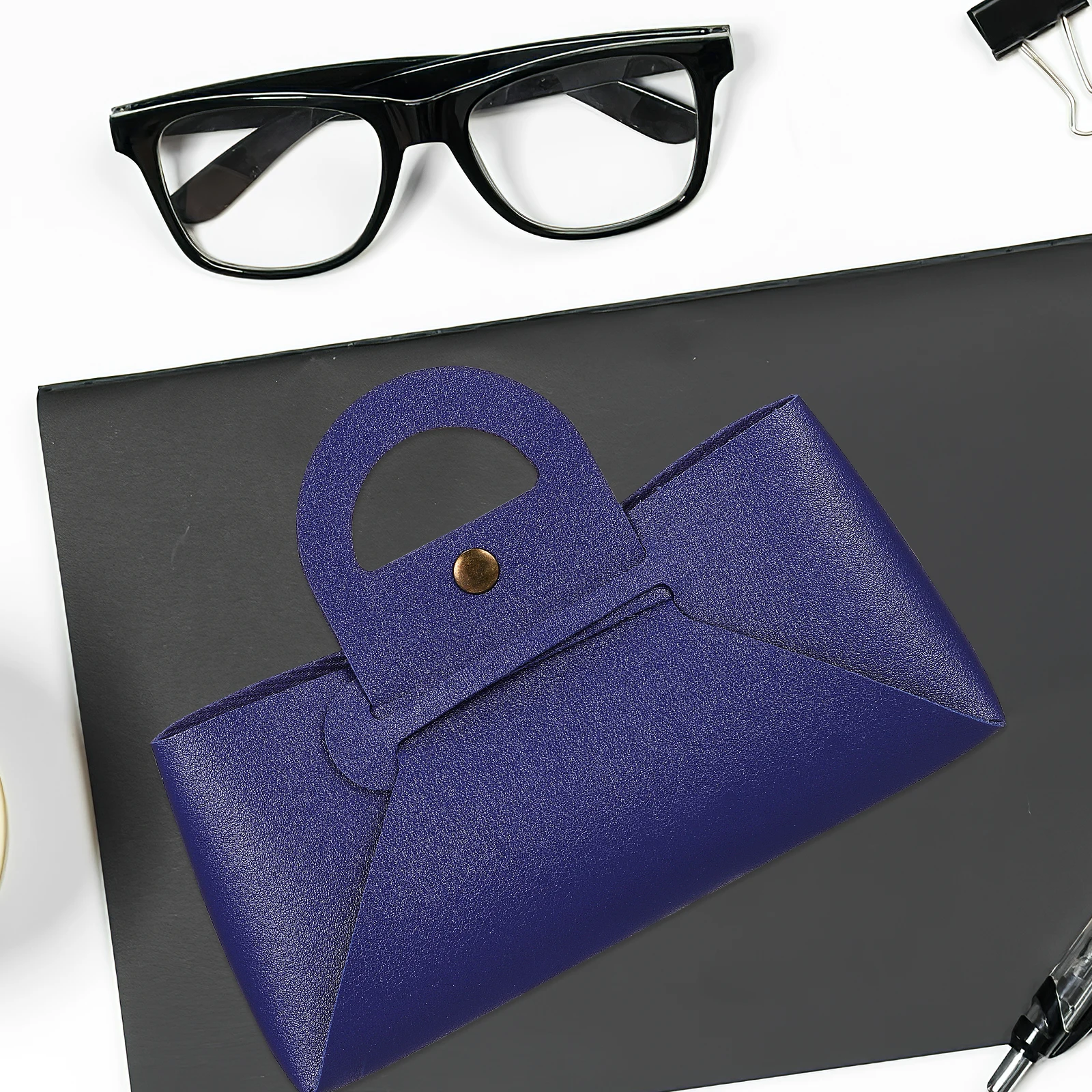 

4 pcs Sunglasses Bags Multi-Functional Storage Pouch For Phone Keys Eyeglasses Holder Button Closure Travel Accessories