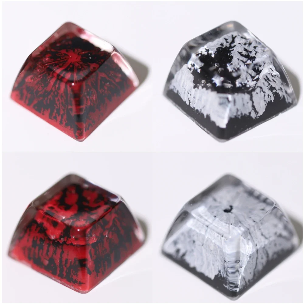 1Pc Handmade snow mountain resin key caps Cute Resin Stereo Keycap for Mechanical Keyboards Custom Cherry Mx Esc Keycap