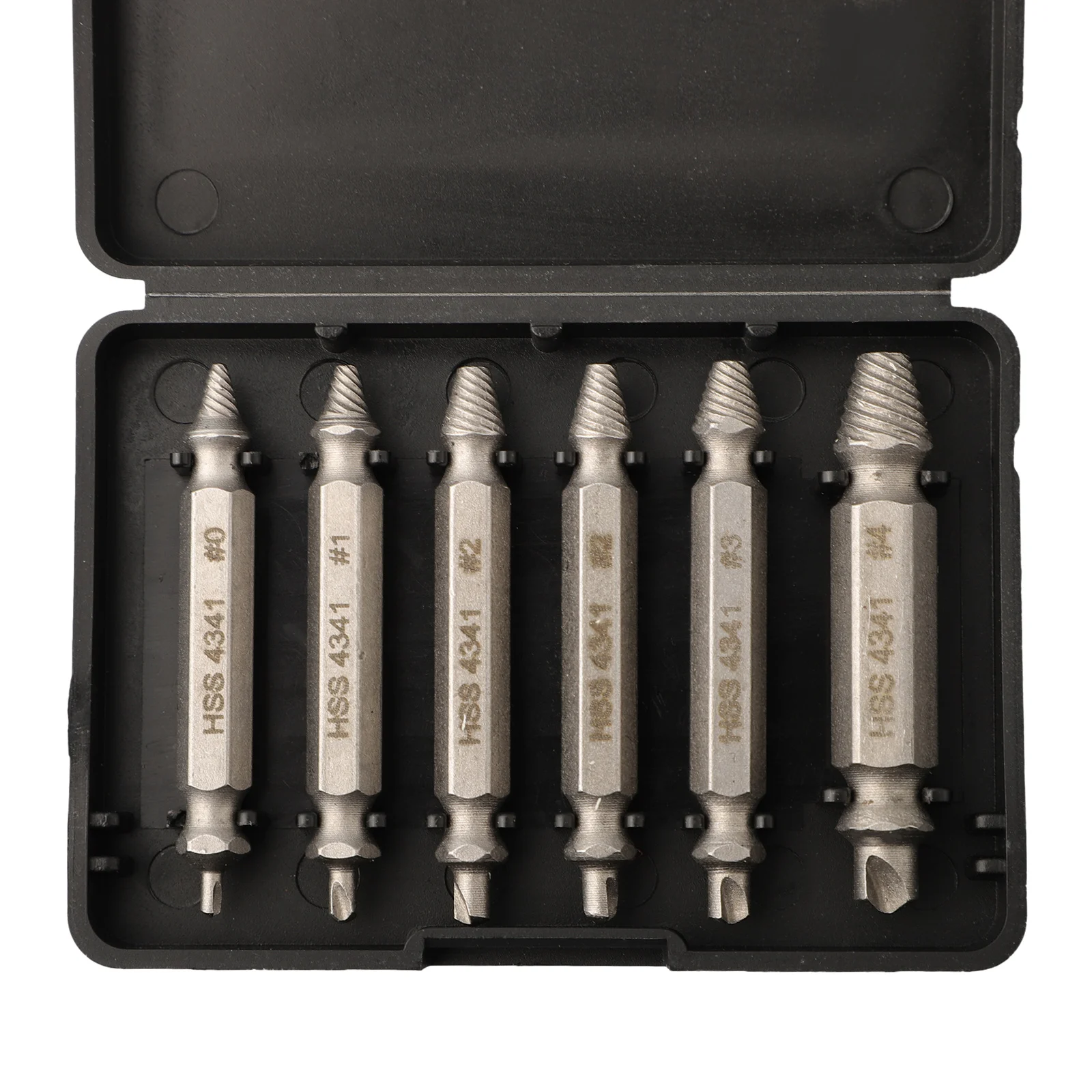 6PCS Gebrochene Bolzen Schraube Entferner Beschädigte Extractor Bohrer Bits Guide Set Easy Out Stud Reverse Extractor Bohrer Entferner werkzeug
