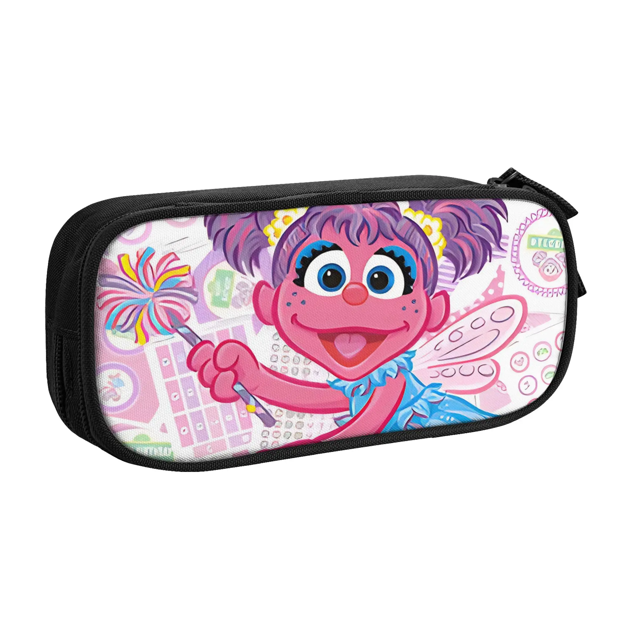 Nuevos estuches para lápices Sesames Streets, caja para lápices Abby Cadabby, soporte para bolígrafos para estudiantes, bolsas de almacenamiento grandes, papelería escolar para estudiantes