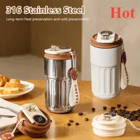 450ml Thermos Bottle Intelligent Temperature Display Stainless Steel Thermal Cup Thermo Bottle for Coffee Drinkware Water Mug