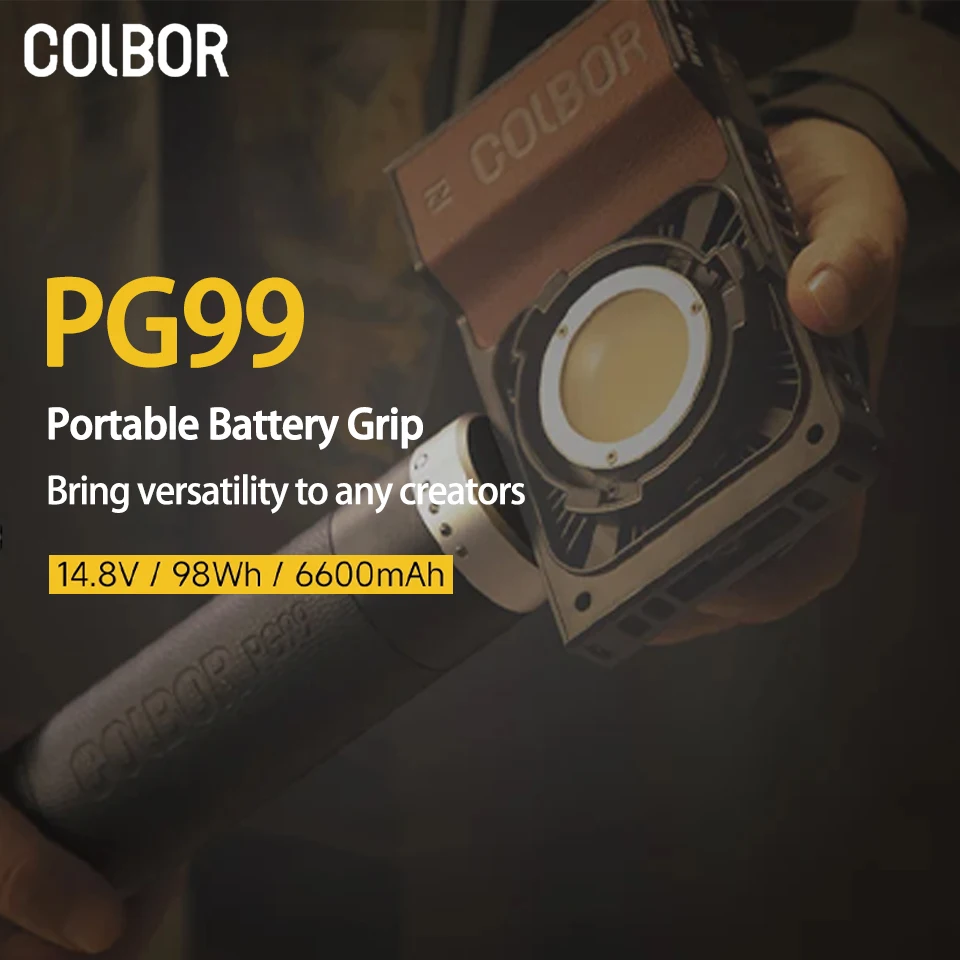 COLBOR PG77 PG99 Portable Battery Grip 77Wh 98Wh USBC&D-Tap Interfaces Power Grip for W60 W60R W100 W100R CL60 CL100X Series