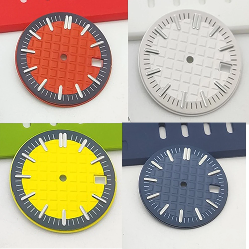 30.2mm Coloured Dials Chevron Type Dials for NH35/NH36 Movement Retrofit Dials Accessories