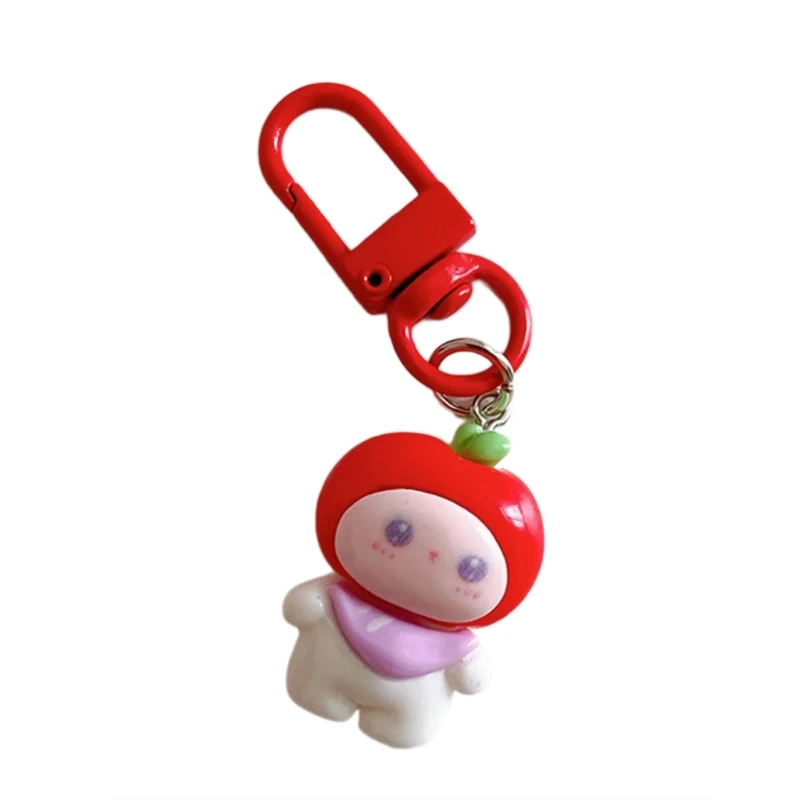 Fashionable Key Ring Colorful Cartoon Fruit Baby Keychain Handmade Key Holder Stylish Accessory for Keys and Wallets