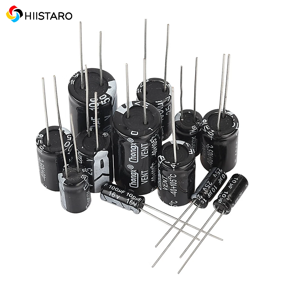 

50Pcs Aluminum Electrolytic Capacitor 10V 16V 25V 35V 50V 0.47U 1UF 4.7UF 33UF 100UF 470UF 47UF 220UF 10UF 22UF