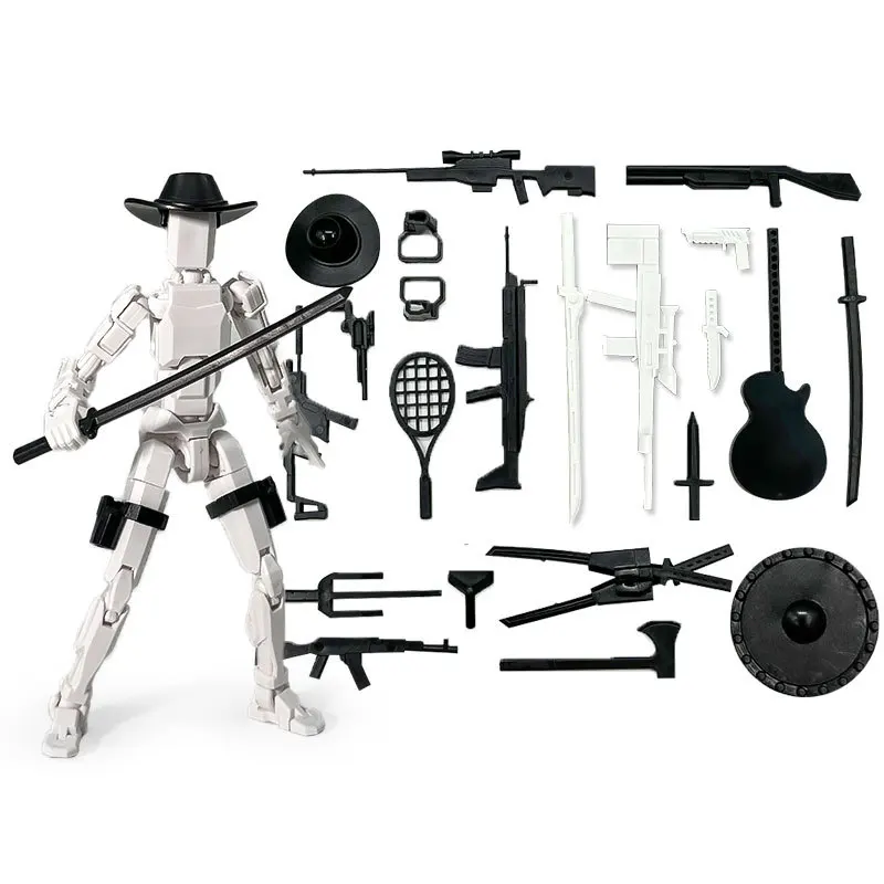 متعدد المفاصل المنقولة الجندي روبوت ثلاثية الأبعاد مطبوعة عارضة أزياء دمية محظوظ 13 عمل الشكل الأطفال لتقوم بها بنفسك تجميع لعبة الصبي الهدايا #4