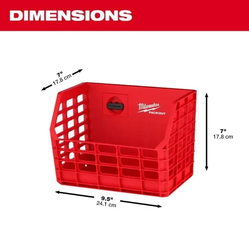 Milwaukee 48-22-8342 PACKOUT™ Compact Wall Basket Load Bearing 20 Pounds Deposit Drill Bit Box Glove Spare Parts MILWAUKEE Tools