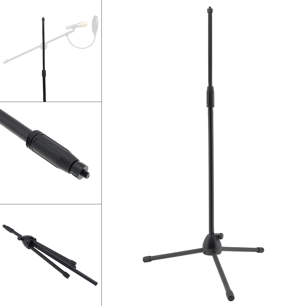 Live Floor Metal Stand / Microphone Holder / Microphone Stand Adjustable Stage Tripods for Studio Microphone Isolation Cover