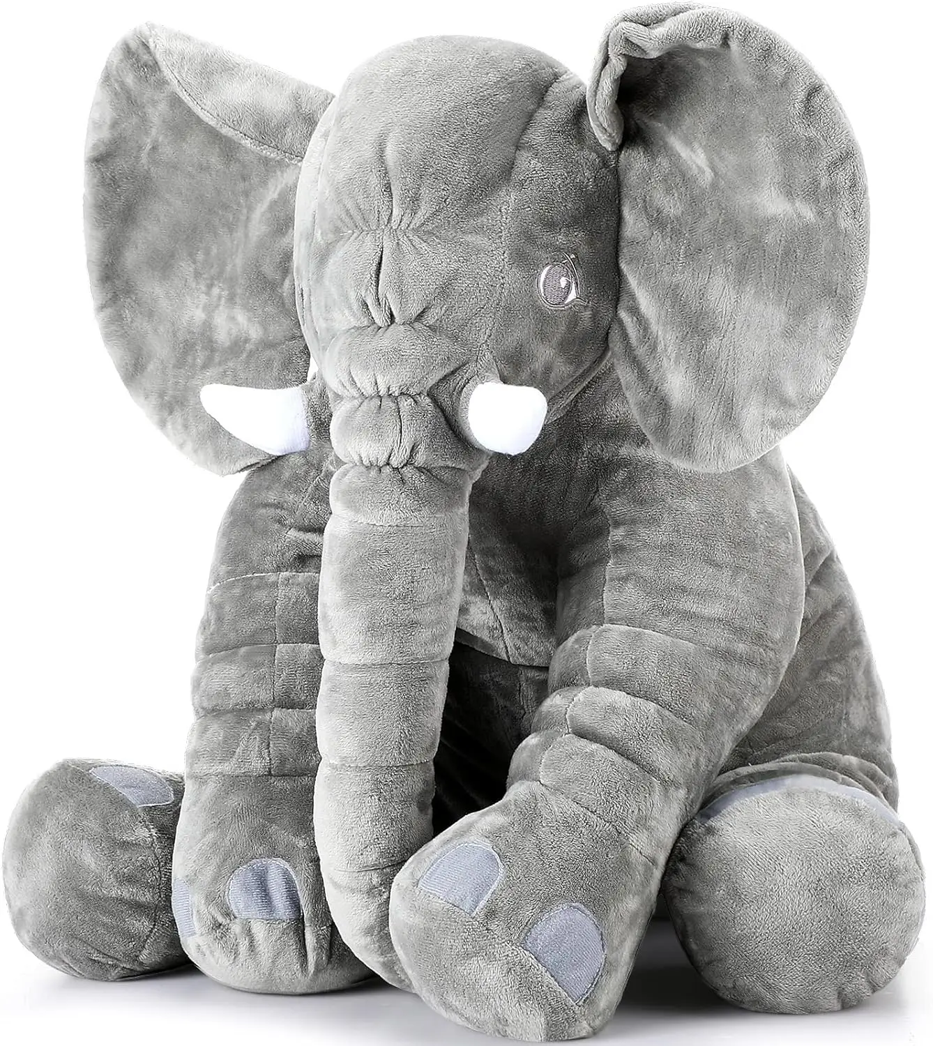 

Giant Gray Elephant Plush Pillow Soft Stuffed Animal for Home Decor Adult Gift