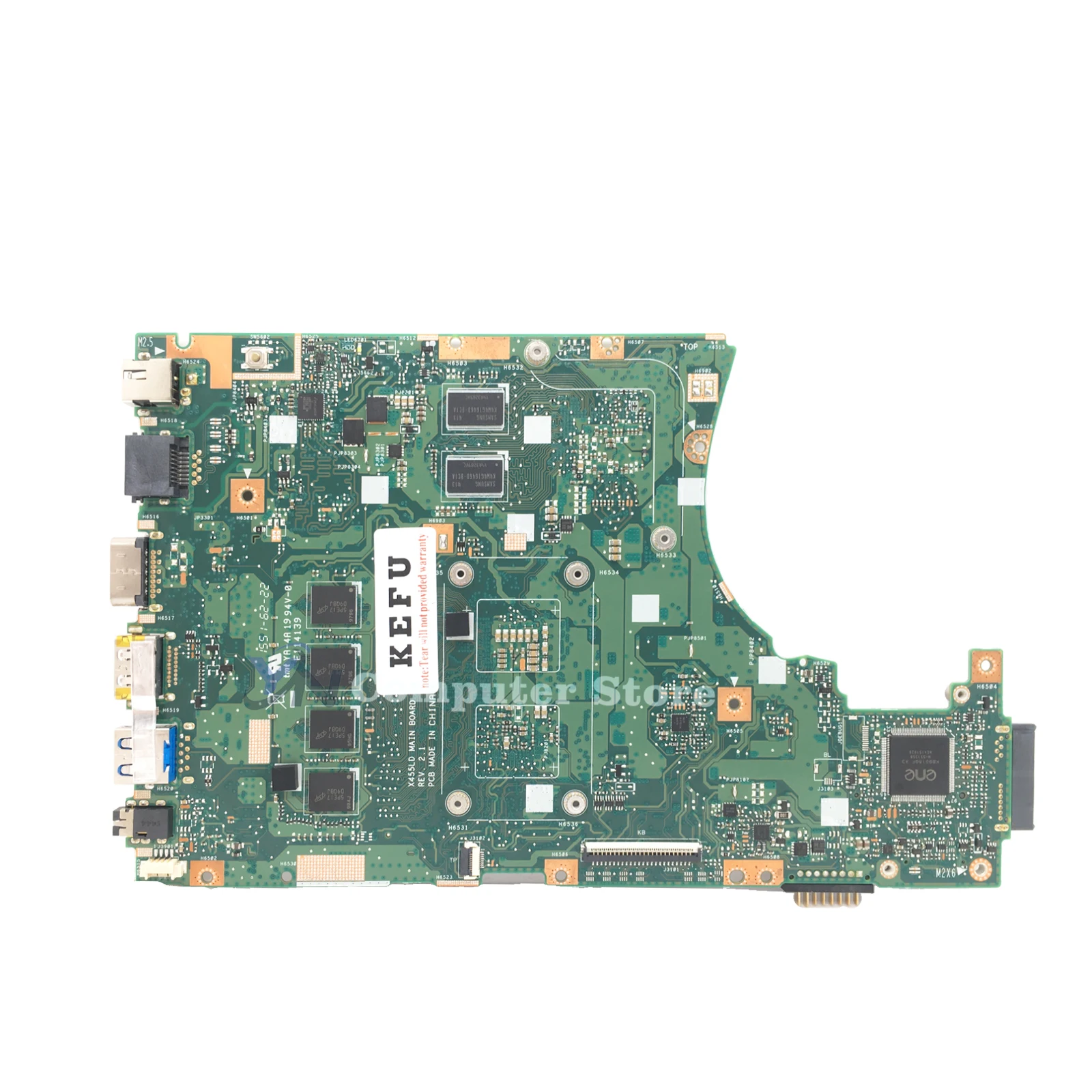 X455LD Mainboard Für ASUS X455LF X455L X455LJ A455L F454L W419L Y483L X454L W409L Laptop Motherboard i3 i5 i7 PM RAM-4GB