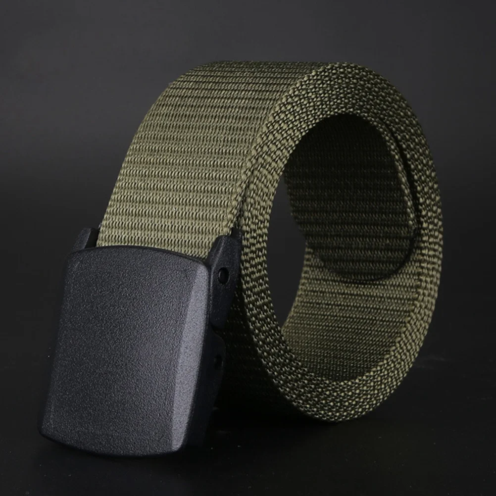 

Canvas Web Belt For Men Lightweight Nylon Style Airport-Friendly Automatic Buckle Casual Outdoor Belt Mens