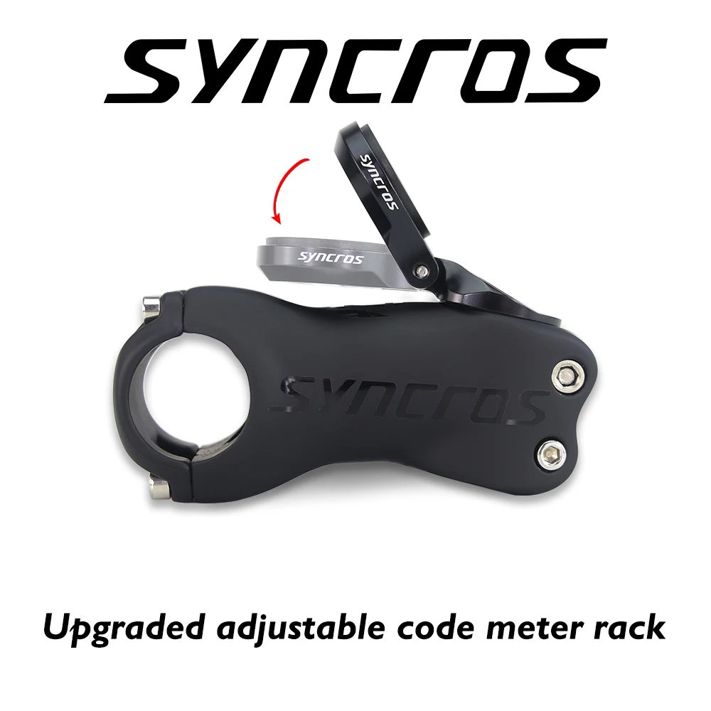 Syncros mountain bike computer mount for Wahoo/Garmin/Bryton, 28.2g, adjustable angle, universal for stems and handlebars