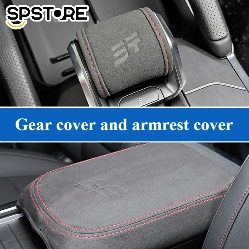 For Jetour Traveler Shanhai T2 Auto Gear Cover Armrest Box Cover Gear Handle Head Rod Turning Fur Protection for Car Accessories