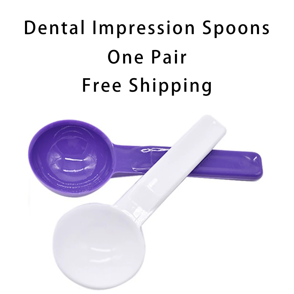 

Dental Impression Teaspoons Spoons Sector Silicone Putty Measure Cup One Pair Dentist Tools Products Material Clinic Dentistry