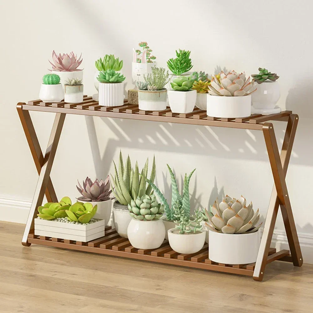 Wooden Multilayer Organizer Flowerpot Flower Holder Balcony Stand Pots Shelf Plant Stand Display Outdoor Furniture Living Room