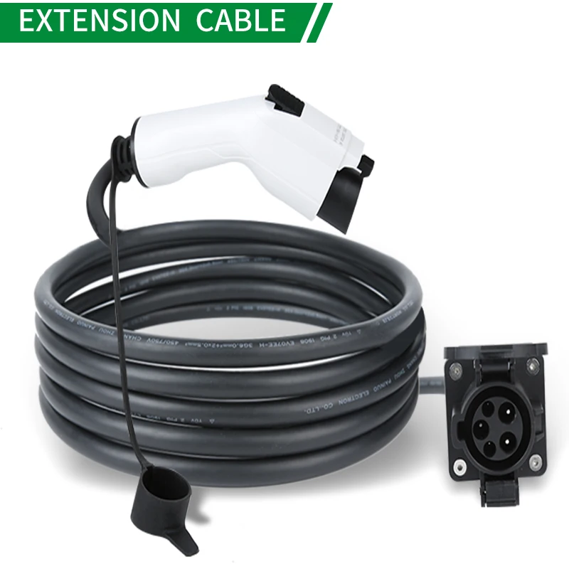 32A SAE J1772 Charging Extension Cable EV Charger  Cable Type 1  Electric Vehicle Extension 5m Cord Connector for evse station