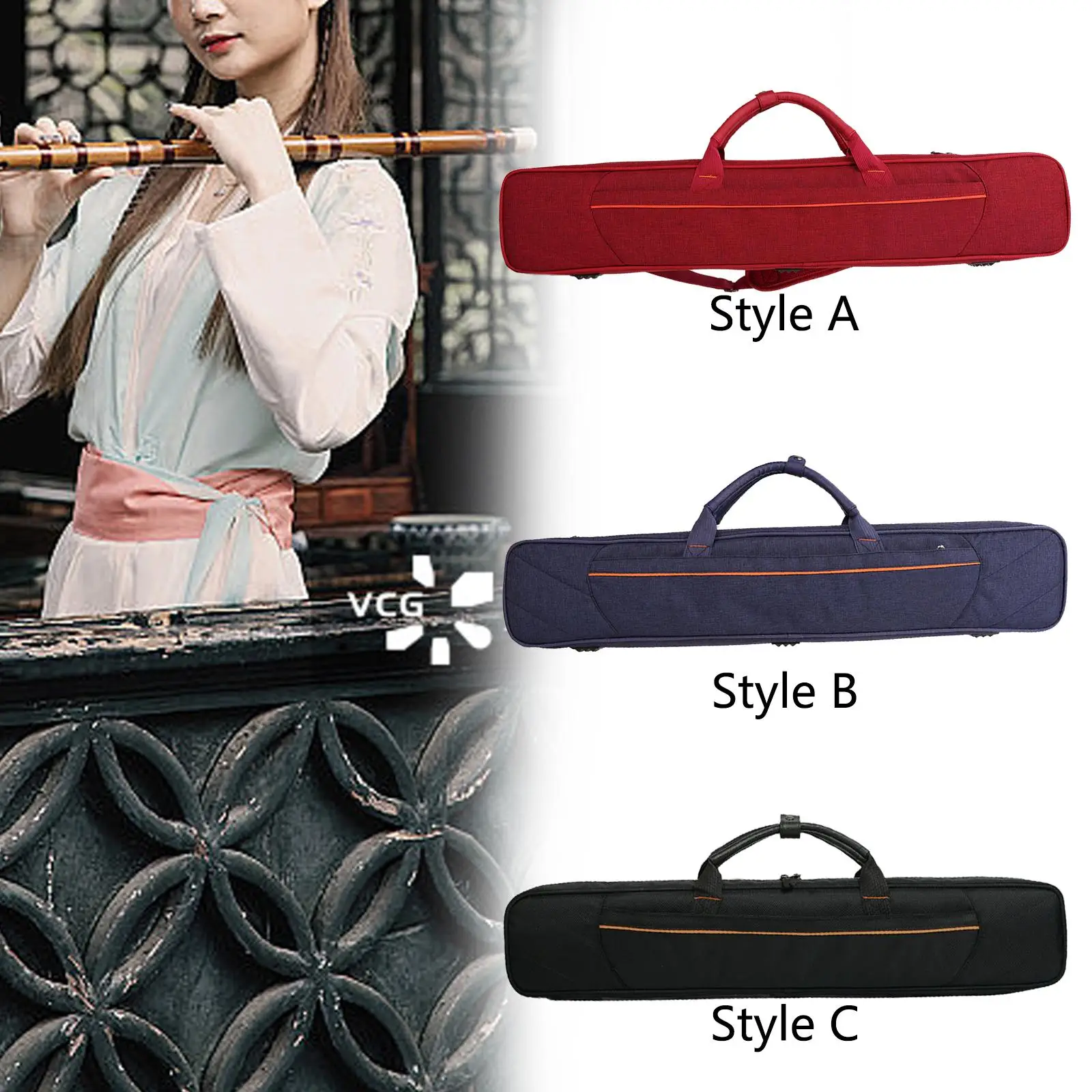 

Billiard Cue Case Flute Case Oxford Cloth with External Pocket Wear Resistant