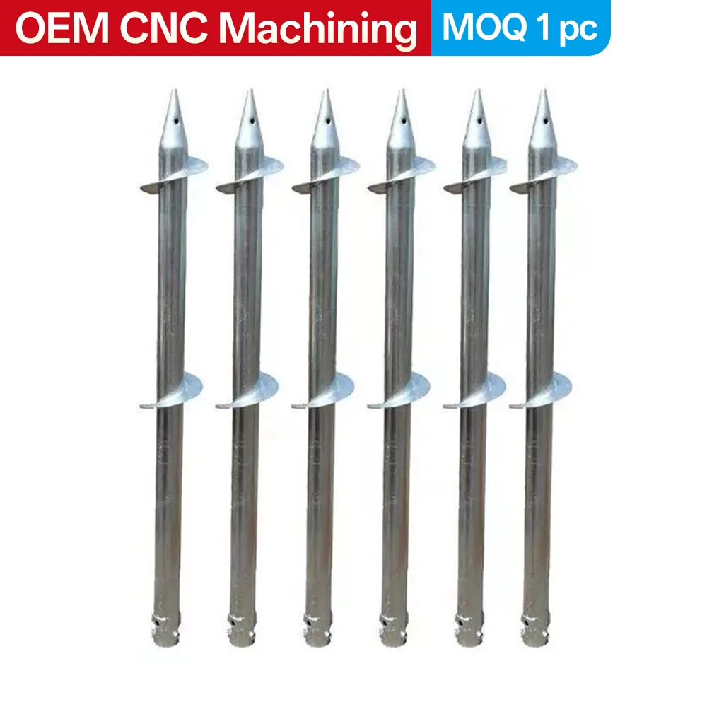 Custom Hot-Dip Galvanized Steel Helical Ground Anchors: High-Quality, Adjustable Photovoltaic Solar Mounting Foundation System