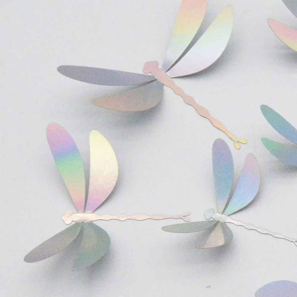 

12pcs 3D Dragonfly Wall Sticker Wedding Party Decoration PVC Metal Texture Imitation Wall Stickers Home Decoration Stickers