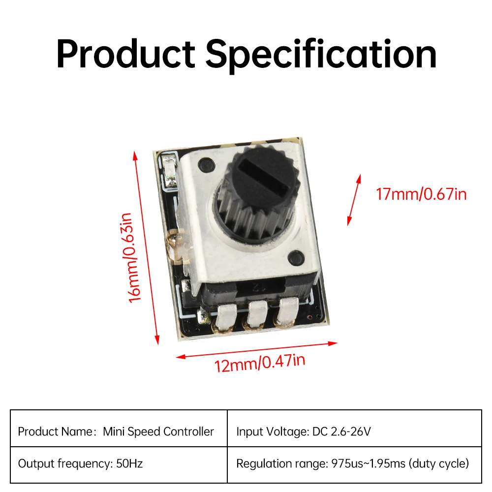PWM Controller Switch Servo Motor Regulator Brushless Motor Controller Debugger Tester Module Switch Accessory
