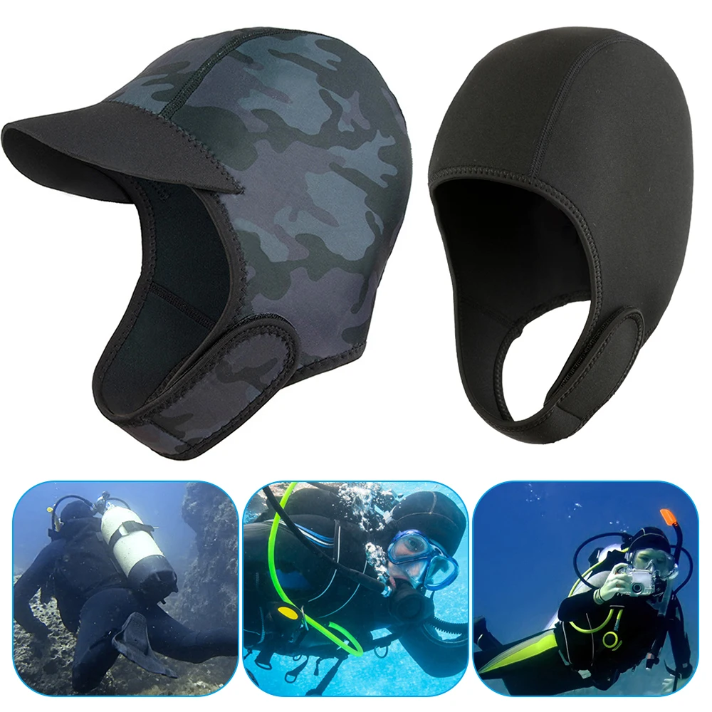 2MM Swimming Diving Hood Caps Professional Scuba Snorkeling Water Sports Surfing Hat Surfing Diving Hood Headband Diving Cap