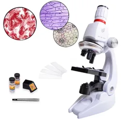 1200X Biological Microscope Kit Lab with LED Microscopio Home School  Science Educational Toy Gift Refined Children's Microscope