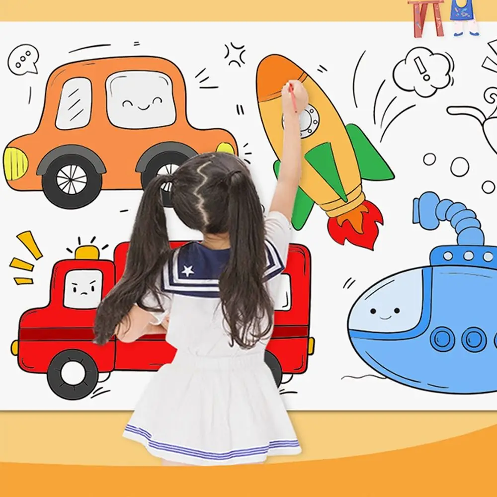 Pädagogische 3 m Malerei Graffiti Scroll DIY Farbfüllung Malpapier Home Craft Papier geschnitten Kunst Malerei Skizzenbuch